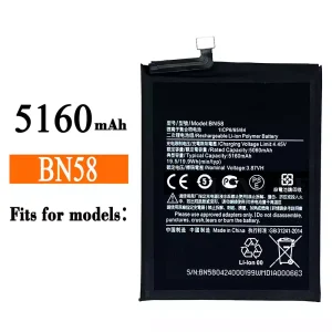 Phone battery BN58 for Xiaomi