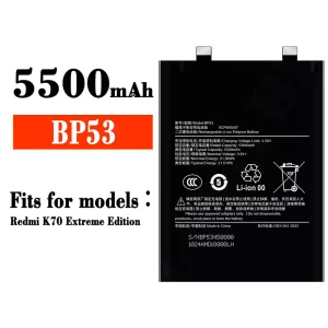 Phone battery BP53 for Xiaomi Redmi K70 Extreme Edition
