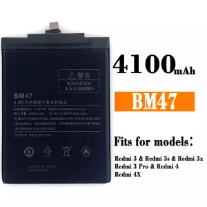 Phone battery BM47 for Xiaomi Redmi 3 / Redmi 3s / Redmi 3x / Redmi 3 Pro / Redmi 4 / Redmi 4X