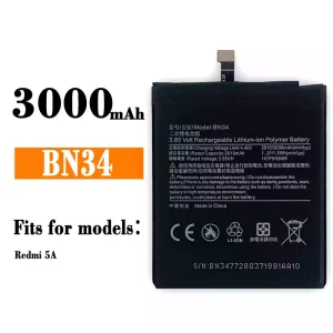 Phone battery BN34 for Xiaomi Redmi 5A