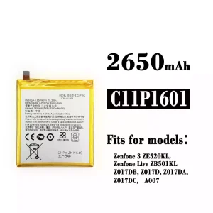 Phone battery C11P1601 for Asus Zenfone 3 / Zenfone Live