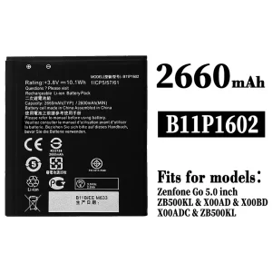 Phone battery B11P1602 for Asus Zenfone Go 5.0 inch