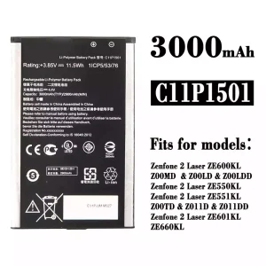 Phone battery C11P1501 for Asus Zenfone 2 Laser ZE600KL /ZE601KL/ZE550KL / ZE551KL