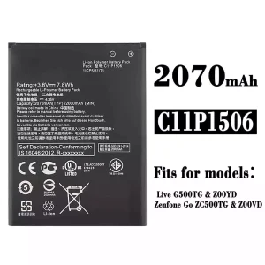 Phone battery C11P1506 for Asus Live G500TG,Zenfone Go ZC500TG