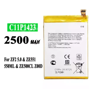 Phone battery C11P1423 for Asus Zenfone 2 5.0 / ZE551 / 550ML / ZE500CL / Z00D