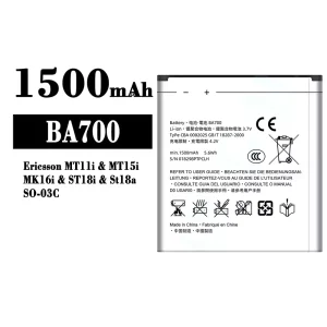 Phone battery BA700 for Sony Ericsson MT11i / MT15i / MK16i / ST18i / St18a / SO-03C