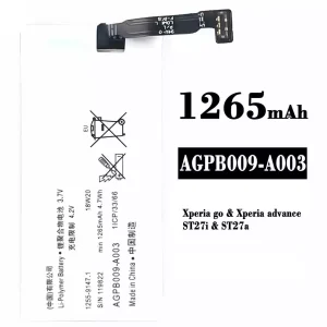 Phone battery AGPB009-A003 for Sony Xperia go / Xperia advance / ST27i / ST27a