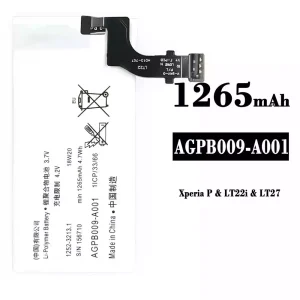 Phone battery AGPB009-A001 for Sony Xperia P/ LT22i / LT27