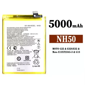 Phone battery NH50 for Motorola MOTO G22 / E32S / E32 / E13 / G13 / K15+