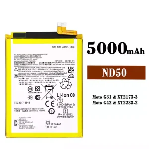 Phone battery ND50 for Motorola Moto G31 Moto G42