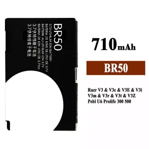 Phone battery BR50 for Motorola Razr V3 / V3c / V3E / V3i / V3m / V3r / V3t / V3Z / Pebl U6 Prolife 300 500