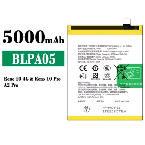 Phone battery BLPA05 for OPPO Reno 10 4G / Reno 10 Pro / A2 Pro