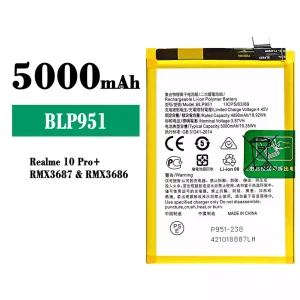 Phone battery BLP951 for OPPO Realme 10 Pro+