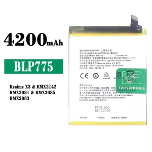Phone battery BLP775 for OPPO Realme X3