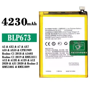 Phone battery BLP673 for OPPO A5 / AX5 / A7 / AX7 / A5S / AX5S / A12 / A12E / A12S / A12 2020 / A31 2020 / Realme 2/Realme C1 2018 / Realme C1 2019
