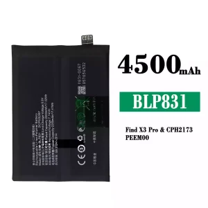 Phone battery BLP831 for OPPO Find X3 / Find X3 Pro