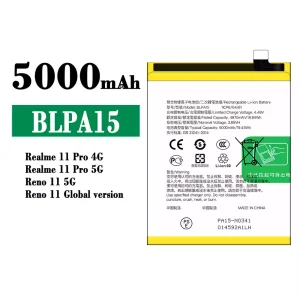 Phone battery BLPA15 for OPPO Realme 11 5G / Realme 11 Pro 4G 5G / Reno 11 5G