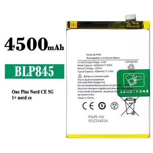 Phone battery BLP845 for OnePlus Nord CE