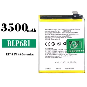 Phone battery BLP681 for OPPO R17 / F9 4+64 version