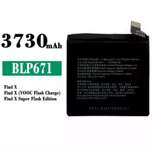 Phone battery BLP671 for OPPO Find X