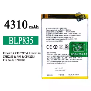 Phone battery BLP835 for OPPO Reno5 F /Reno5 Lite /F19 Pro /A94 4G