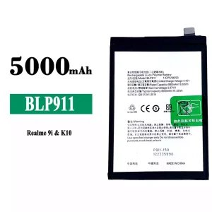 Phone battery BLP911 for OPPO Realme 9i /Realme K10 /Realme 9 Pro