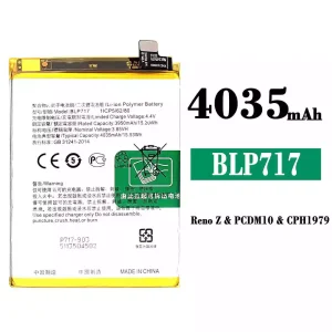 Phone battery BLP717 for OPPO Reno Z