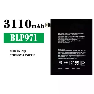 Phone battery BLP971 for OPPO FIND N2 Flip/CPH2437/PGT110