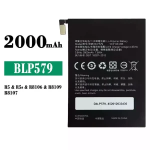 Phone battery BLP579 for OPPO R5/R5s
