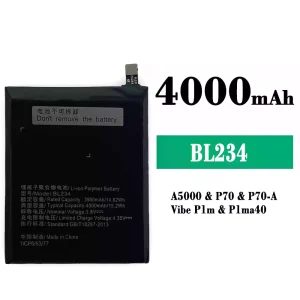 Phone battery BL234 for Lenovo P70/P70-A/A5000