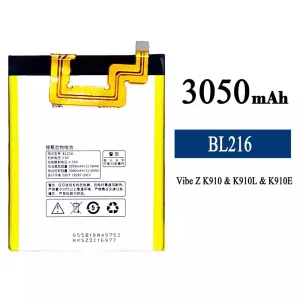 Phone battery BL216 for Lenovo VIBE Z K910/K910L/K910E
