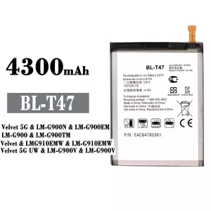 Phone battery BL-T47 for LG Velvet 5G