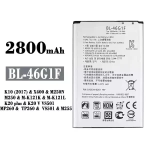 Phone battery BL-46G1F for LG K10 (2017) / K20 plus