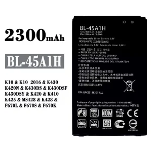 Phone battery BL-45A1H for LG K10 2016