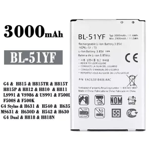 Phone battery BL-51YF for LG G4 /G4 Stylus / G4 Dual