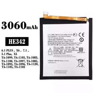 Phone battery HE342 for Nokia 6.1 PLUS / 7.1 / 5.1 Plus /X5/X6