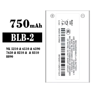 Phone battery BLB-2 for Nokia NK 5210/6510/6590/7650/8210/8310/8890