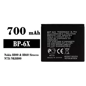 Phone battery BP-6X for Nokia 8800/8860 Sirocco/N73i