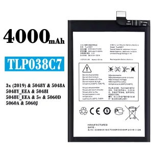 Phone battery TLP038C7 for Alcatel 3X 2019