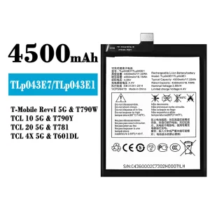 Phone battery TLP043E7/TLP043E1 for Alcatel T-Mobile RevvI 5G/TCL 10 5G/TCL 20 5G/TCL 4X 5G