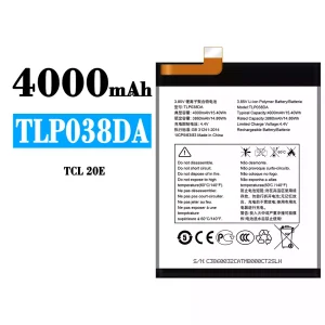 Phone battery TLP038DA for Alcatel TCL 20E