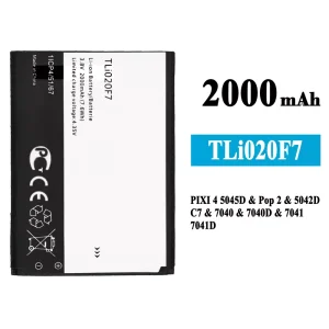 Phone battery TLi020F7 for Alcatel PIXI 4 5.0 5045J/5045T/5045D