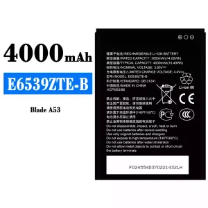 Phone battery E6539ZTE-B for ZTE Blade A53