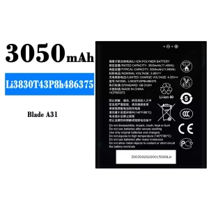 Phone battery Li3830T43P8h486375 for ZTE Blade A31