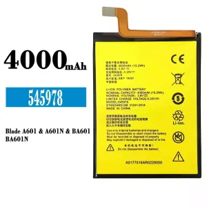 Phone battery 545978 for ZTE Blade A601/A601N/BA601/BA601N