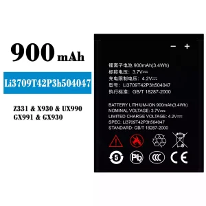 Phone battery Li3709T42P3h504047 for ZTE Z331/X930/UX990/GX991/GX930