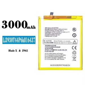 Phone battery Li3930T44P6h816437 for ZTE Blade X/Z965