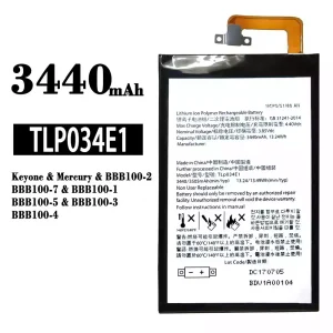 Phone battery TLP034E1 for BlackBerry Keyone