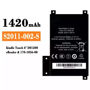 Phone battery S2011-002-S for Amazon Kindle touch 6" D01200 eReader/170-1056-00