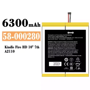 Phone battery 58-000280 for Amazon Kindle Fire HD 10" 7th/A2110